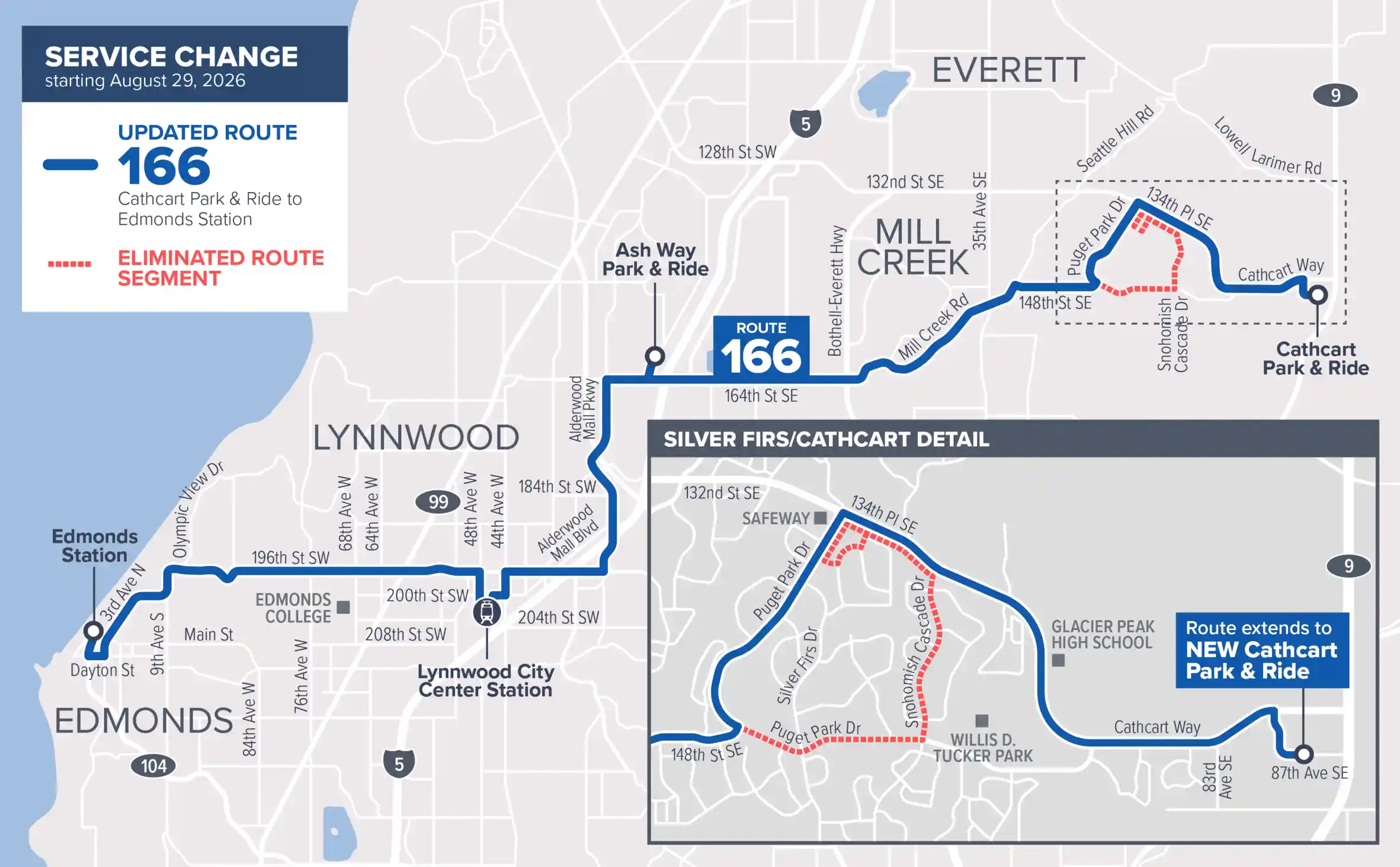 Aug 29 Route 166 changes map