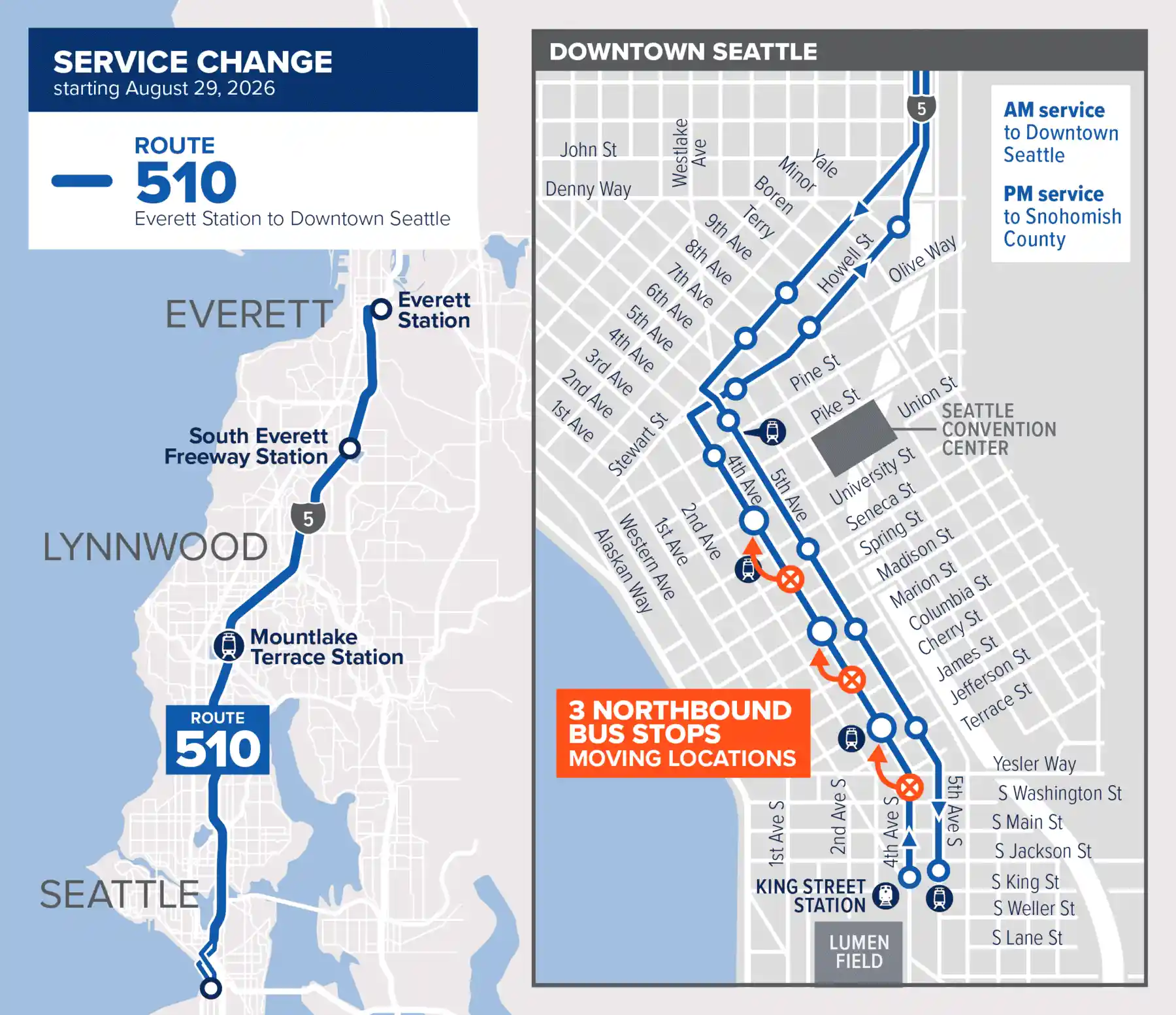 Aug 29 Route 510 changes map