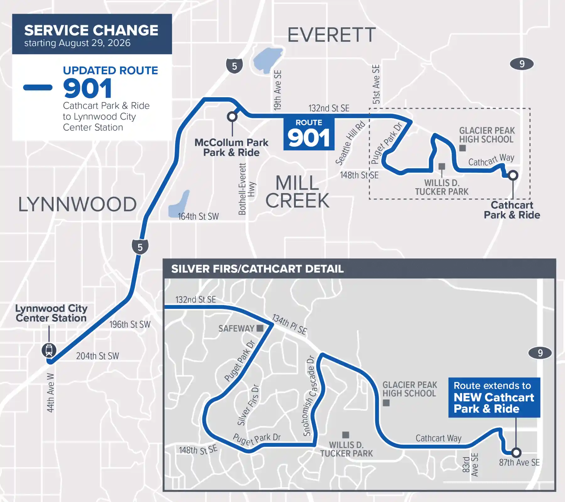 Aug 29 Route 901 changes map