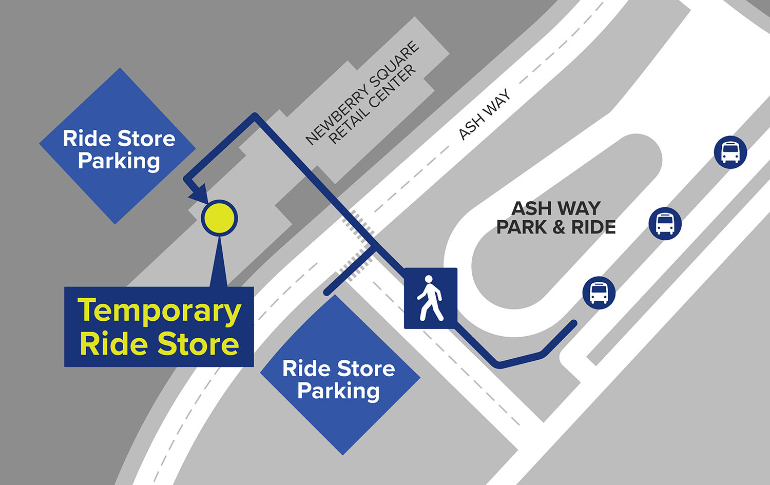 Map of the Community Transit RideStore location at Ash Way Park & Ride