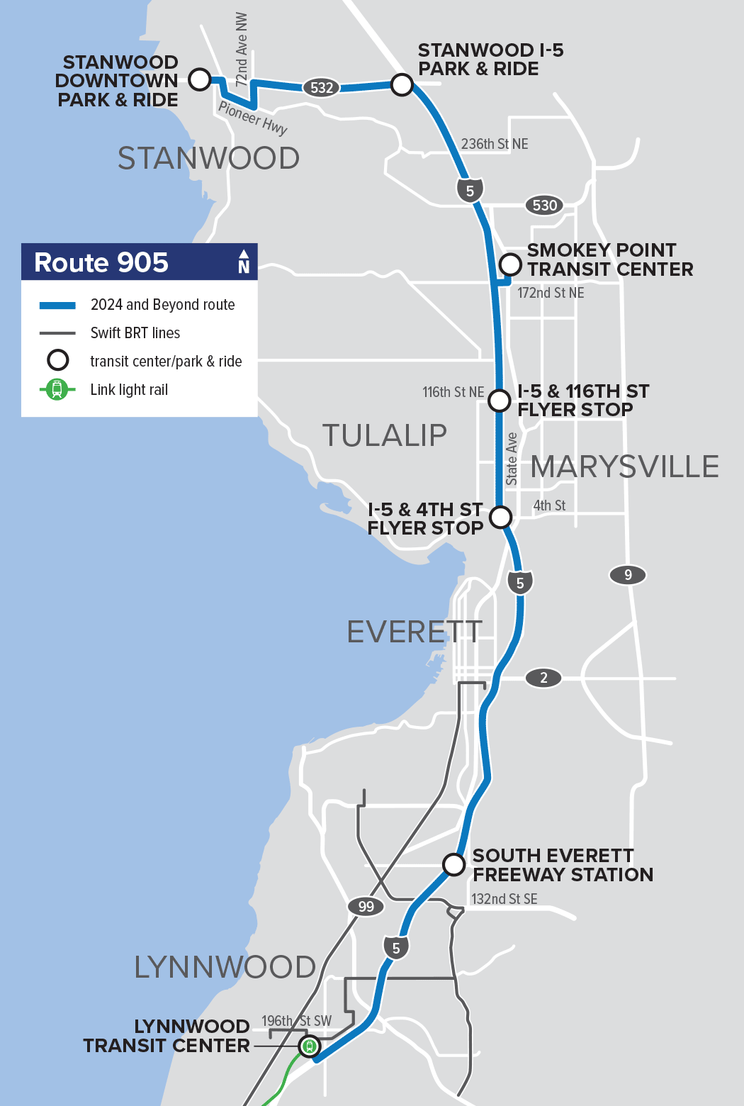 A map of new Route 905. 