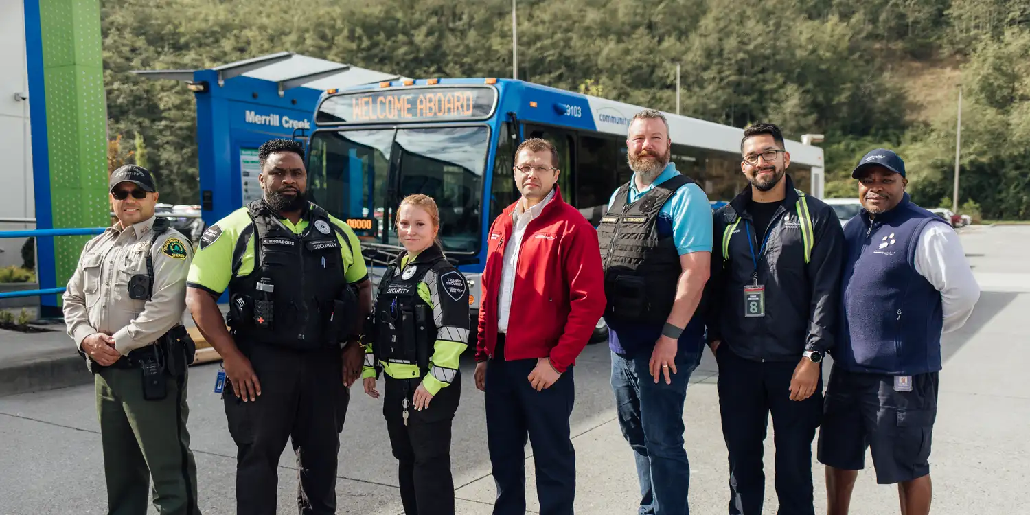 a group photo of Community Transit safety and security staff