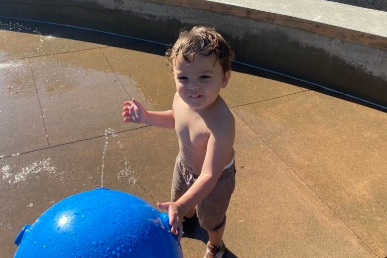 Spray and play pad at Edmonds City Park