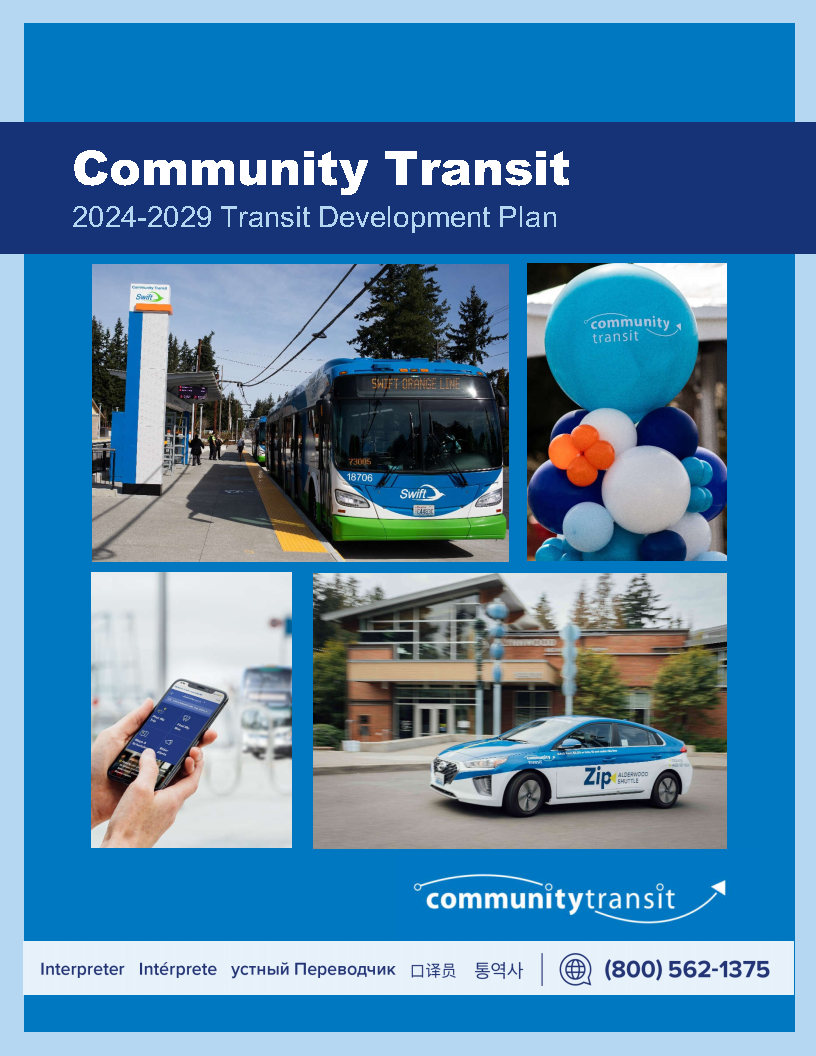 Draft 2024-2029 Transit Development Plan document cover