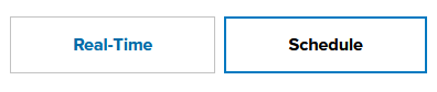 a screenshot of the schedule and real-time information buttons