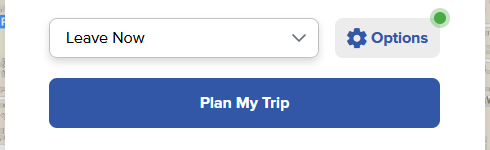 a screenshot example of the indicator dot next to the options button signaling that changes have been made