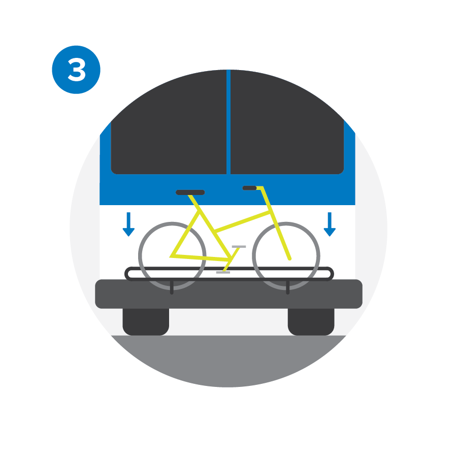 standard bike rack step 3 - load bike onto rack