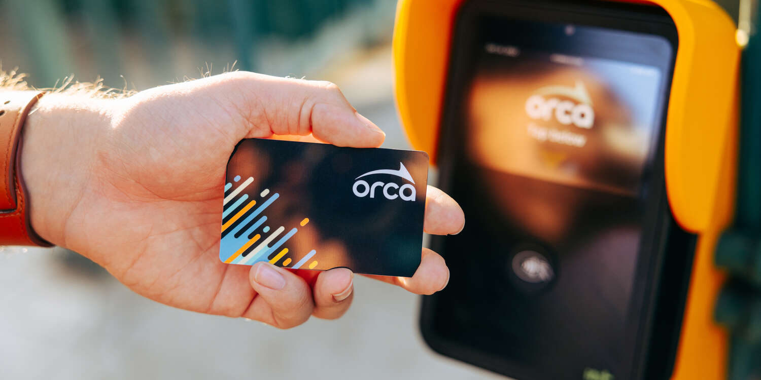 An ORCA card tapped at an ORCA reader