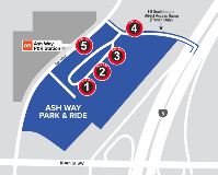 Map of Ash Way Park & Ride