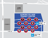 Map of Aurora Village Transit Center