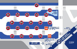 Lynnwood CIty Center Station detailed bus bay map