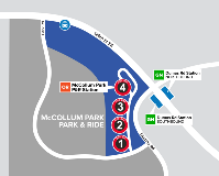 Map of McCollum Park & Ride