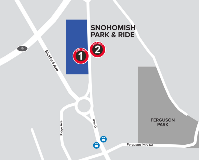 Map of Snohomish Park & Ride