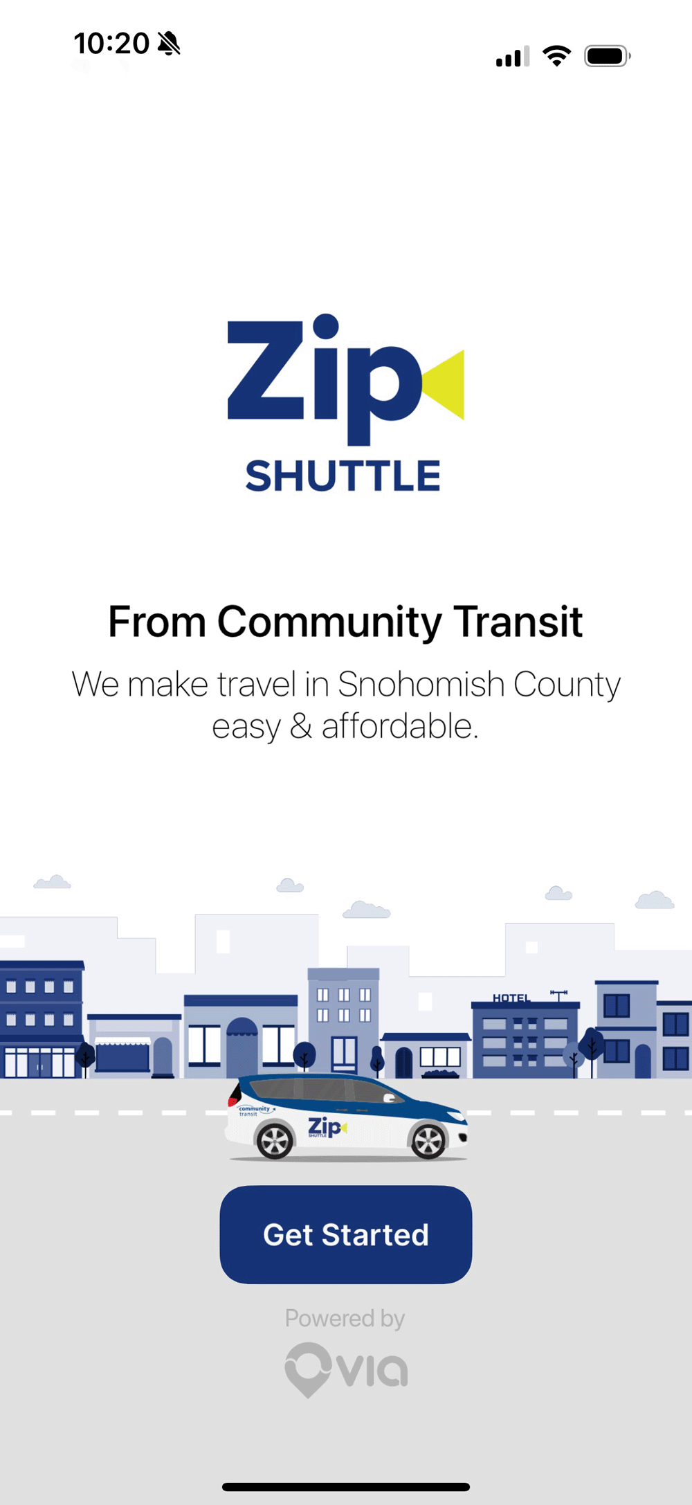 download the Zip shuttle app