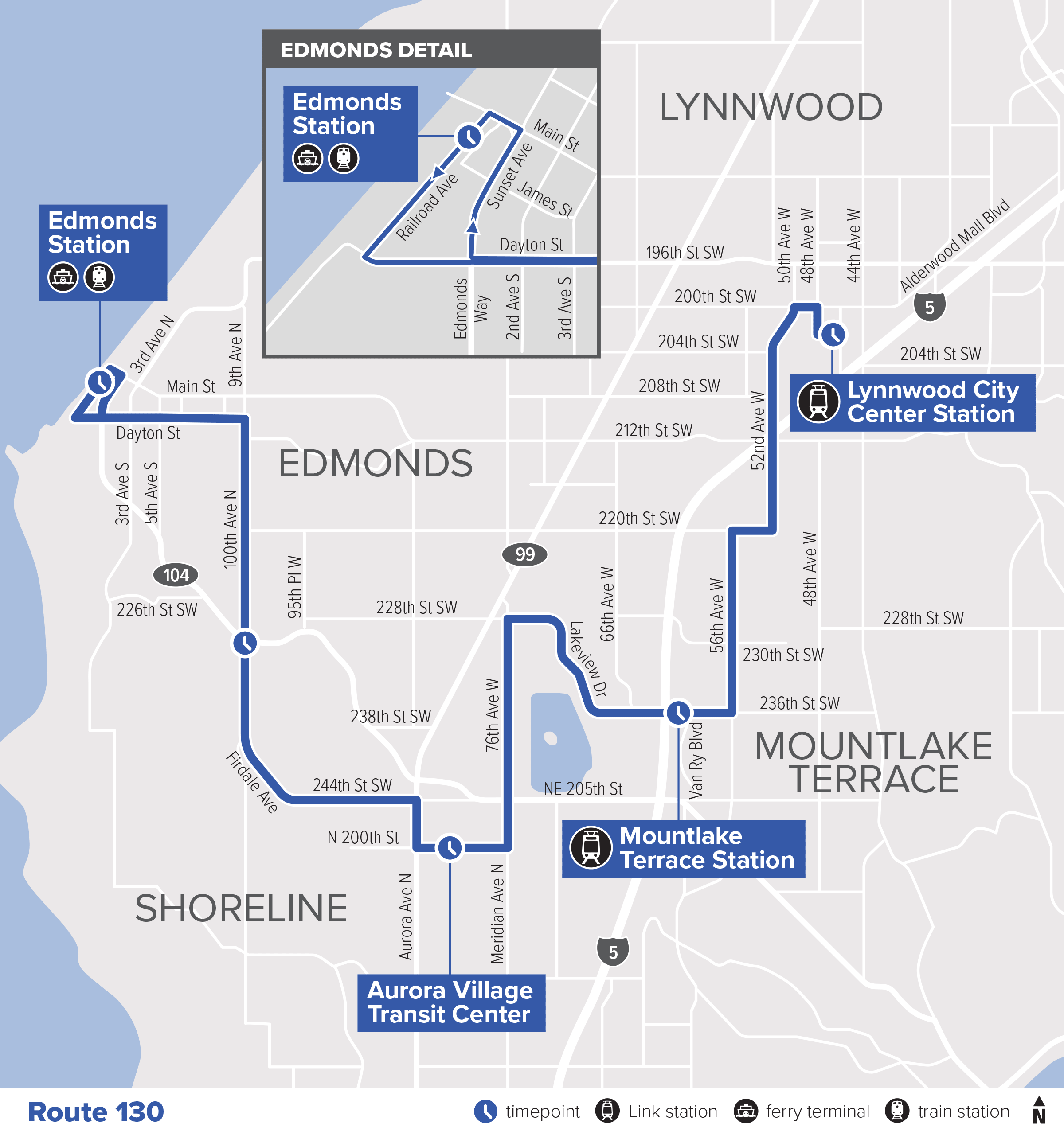 Revised Route 130 map